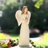 1Pcs Resin Ornament Girl Holding Horse Angel Figure Statue Angel Home Decoration Desktop Crafts Atmosphere