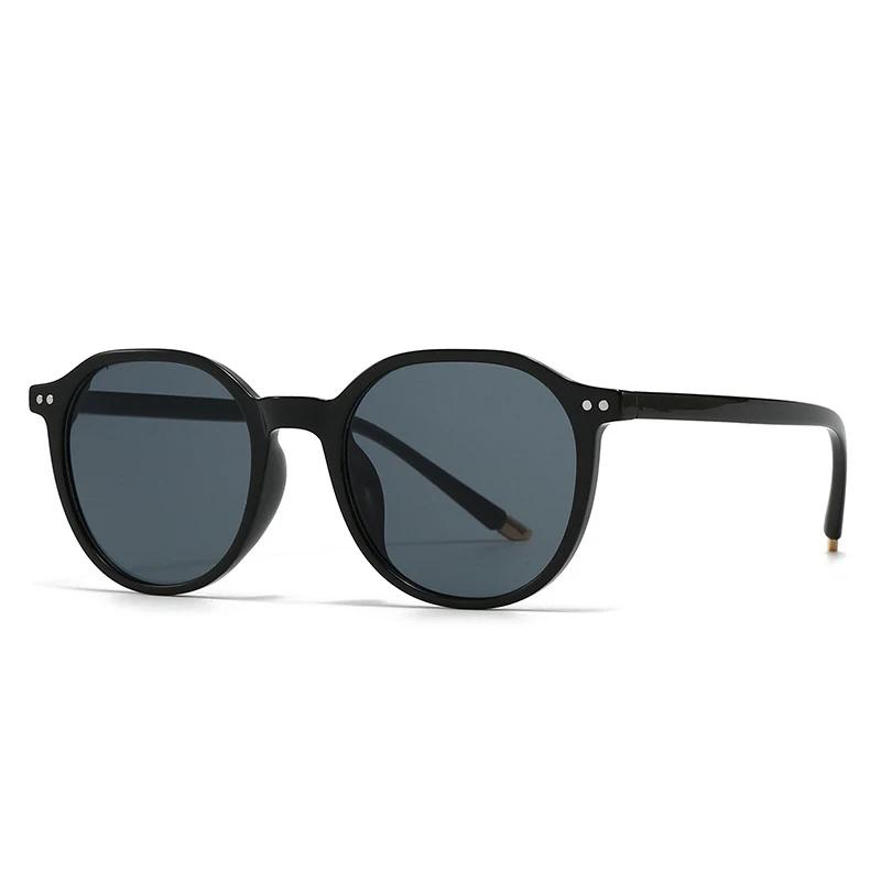 Fashion Round Sunglasses Women Vintage Rivets Punk Men Ins Popular Shades Gradient Sun Glasses UV400