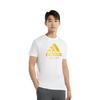 Adidas Breathable Comfortable Printed Casual Sports Short Sleeve T-Shirt Men Tops White ADICTB