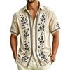 Men's Casual Short-Sleeve Collared Shirt For Spring/Summer