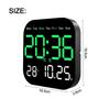 Same Screen Display LED Wall Clock Adjustable Brightness Black