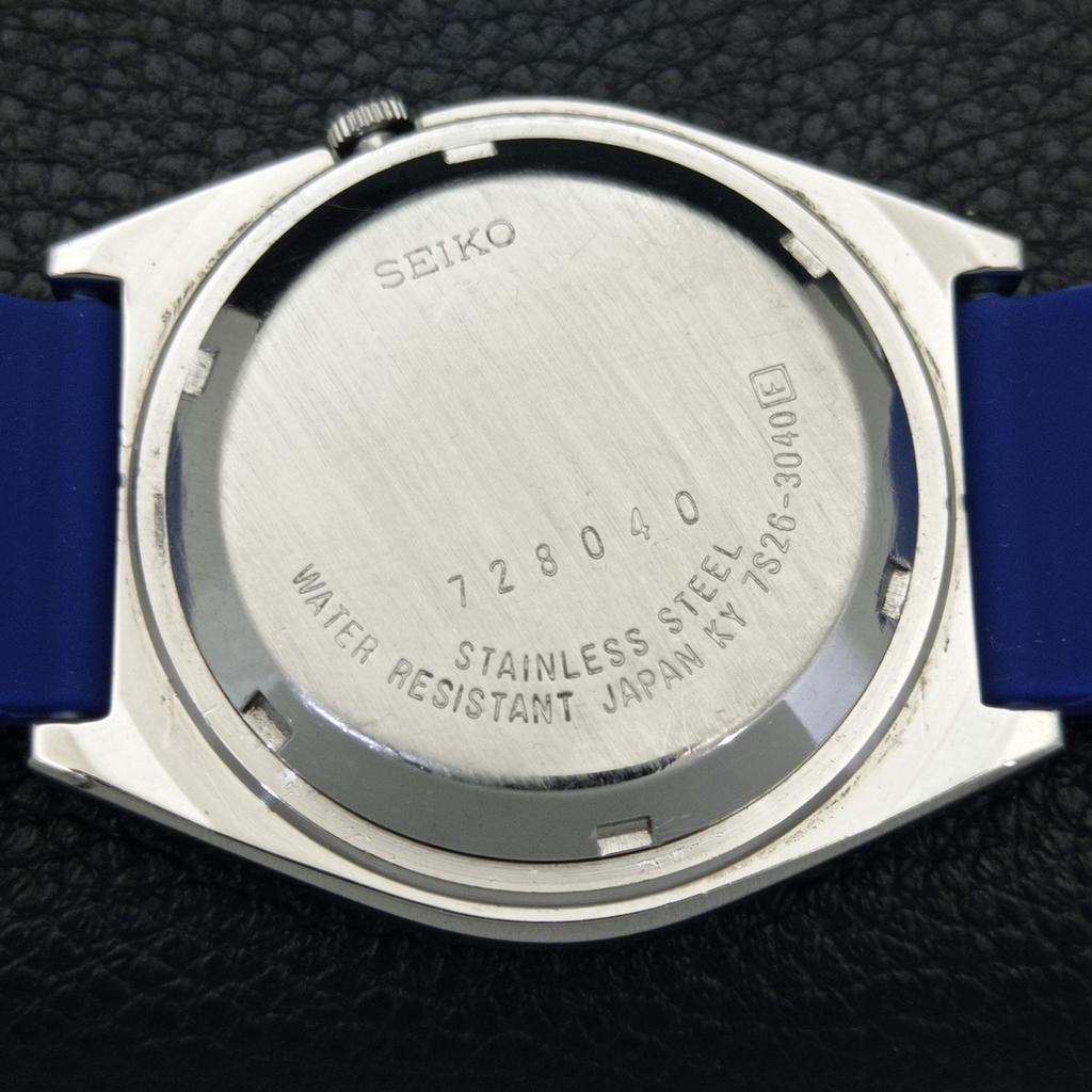 SEIKO AUTOMATIC 7009A JAPAN MENS VINTAGE BLUE COLOR DIAL WATCH a701473-5