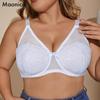 European Code Women‘s Plus Size Lace Full Coverage Thin Molded Cup Bra with Underwire Elegant Sexy CD Cup Underwear