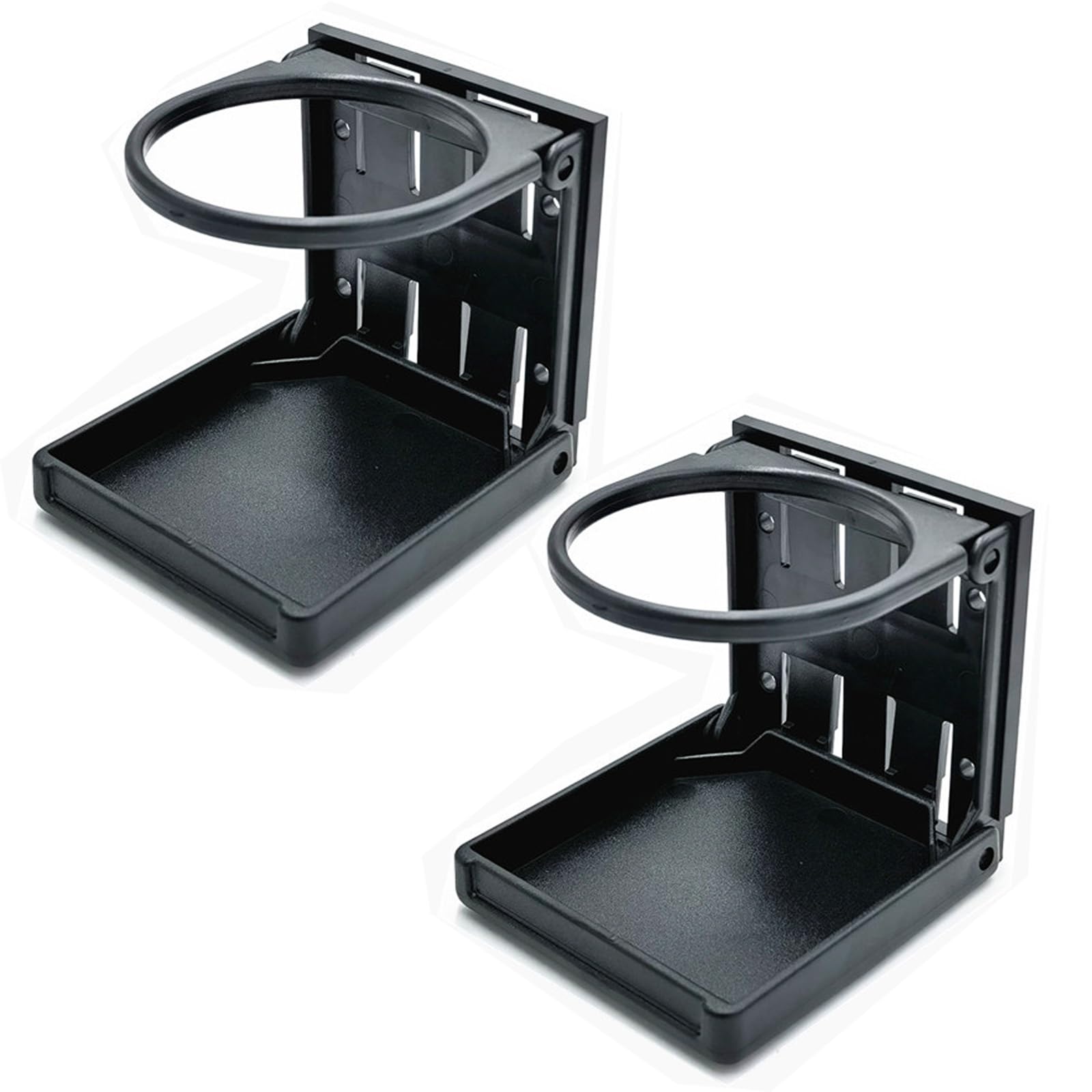

HUIKKJP Car Drink Holder Foldable Plastic Bottle Bottle Cup Mount Car Set of 2 (Black) чёрный
