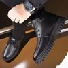 Cotton Shoes 22 Winter New Soft Leather Big Fur Piled Thickened Warm Snow Boots Dad Casual High Top Leather Shoes