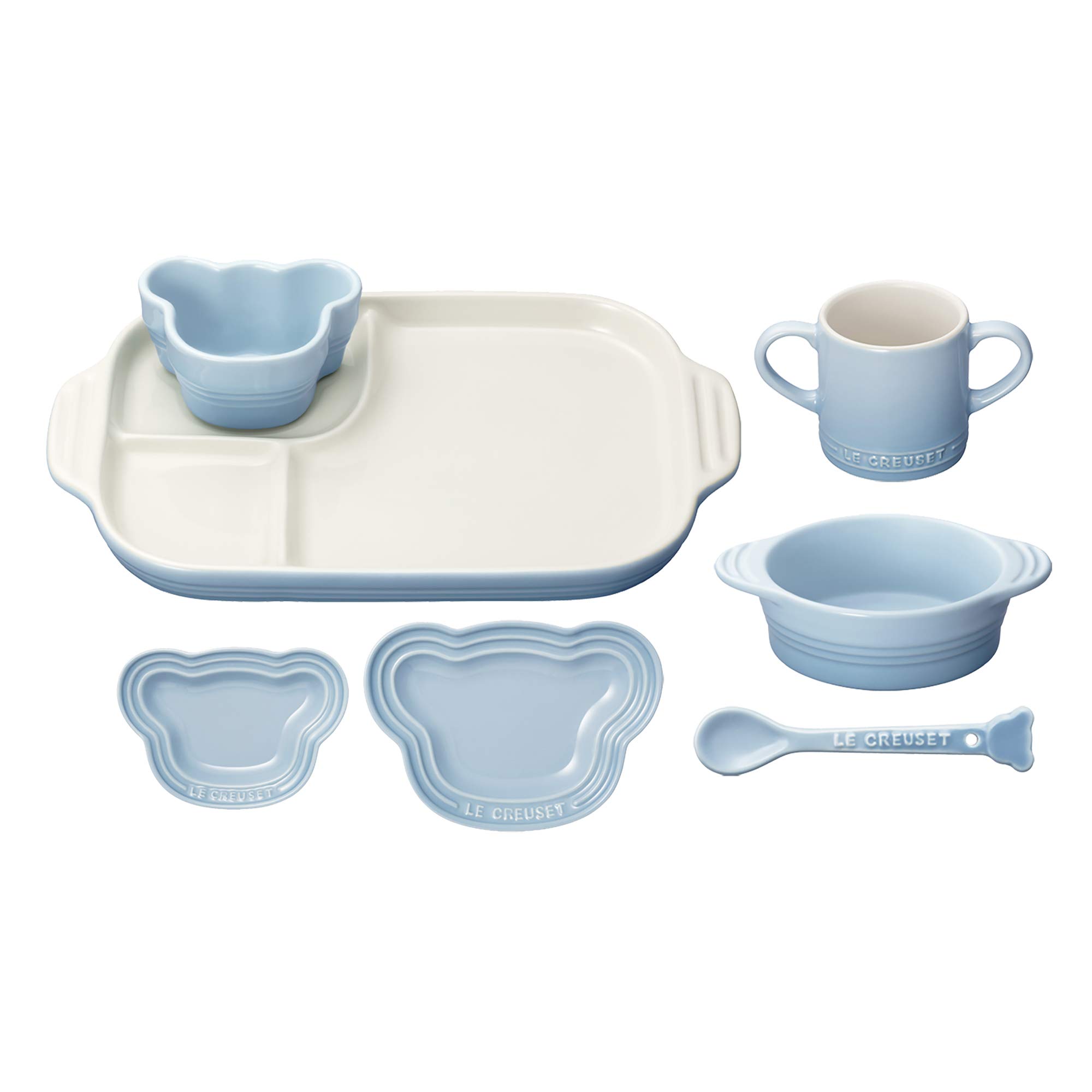 Le Creuset Baby Tableware Set Coastal Blue