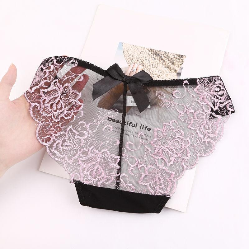 

Женские прозрачные трусики, бесшовные трусы, сексуальное нижнее белье с вышивкой, женское k58 one size розовый