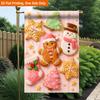 2D Flat - 2D Flat Printing Garden Flag 1pc, Christmas Themed Cute Durable Single-Sided Print Yard Flag, Garden & Home Holiday Decoration, 29.97X44.96 
