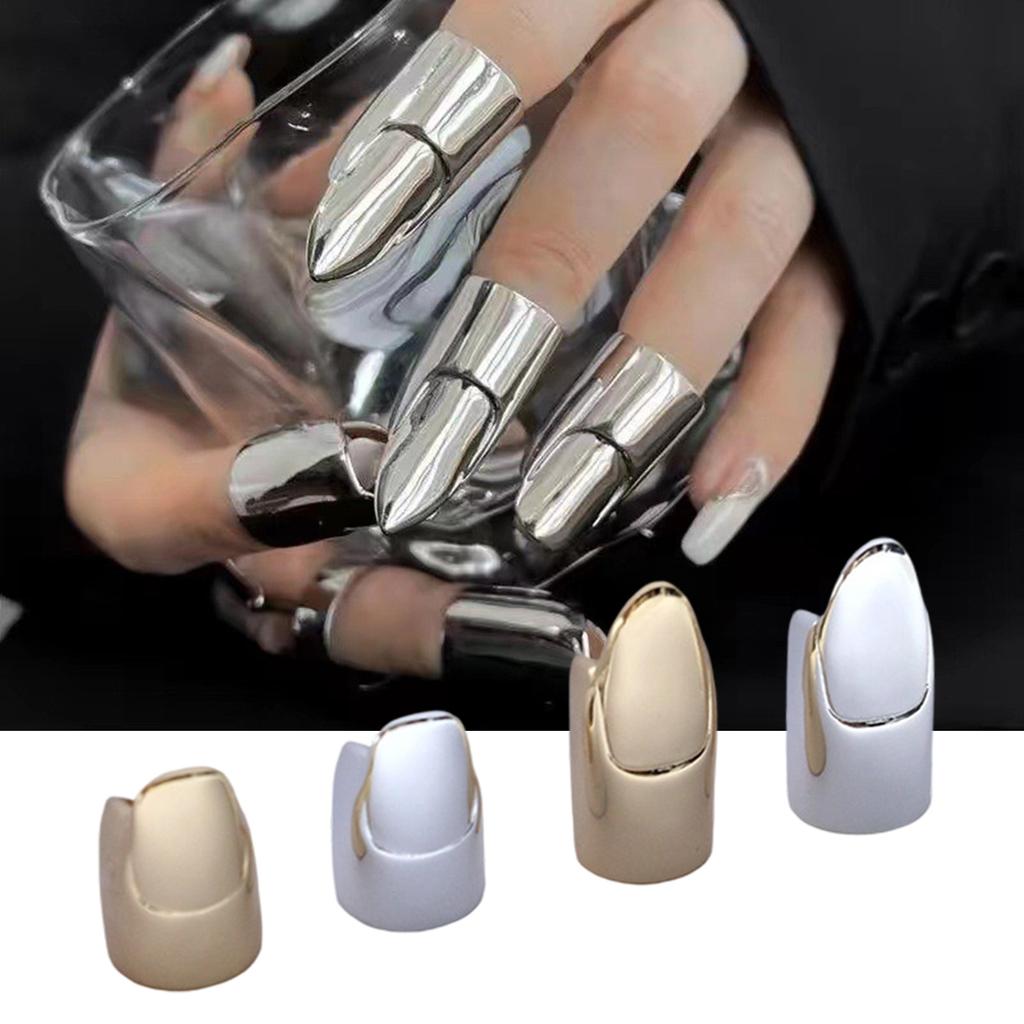Pack of 5 Trendsetting Nail Rings Cosplay Nail Jewelry Alloy Texture Suitable for Cosplay Lovers and Party Goers