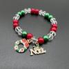 Hand Decoration Acrylic Beaded Bracelet Cute Letter Elastic Bracelet Christmas Bracelets  Women