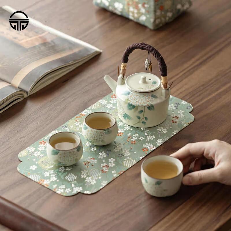 HANDUNYOU Ruyao Ceramic Travel Kung Fu Tea Set
