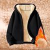 Simple solid color warm lamb fleece hooded sweater jacket autumn and winter fleece thickened warm lamb fleece jacket
