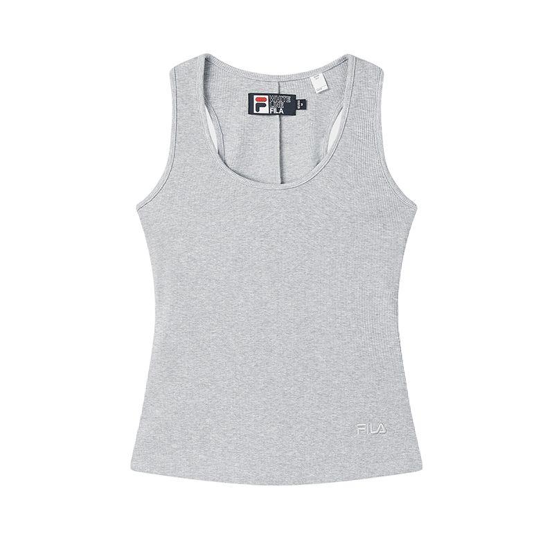

Fila Оригинальный модный повседневный простой вязаный жилет без рукавов женские топы средне-серый F51W529103F-MG XL