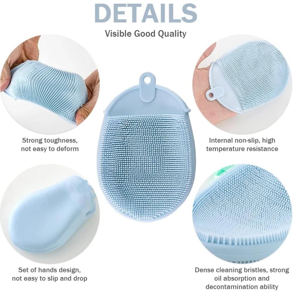 TPE Bath Scrubbing Gloves Household Multifunctional Massage Bath Gloves New Kitchen Cleaning Dishwashing Brushes Scouring Pads