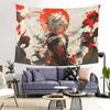 Vivid Anime Samurai Tapestry  Celebrate Japanese Culture with Intricate Artwork and Bold Colors  Perfect for Bedroom Decor