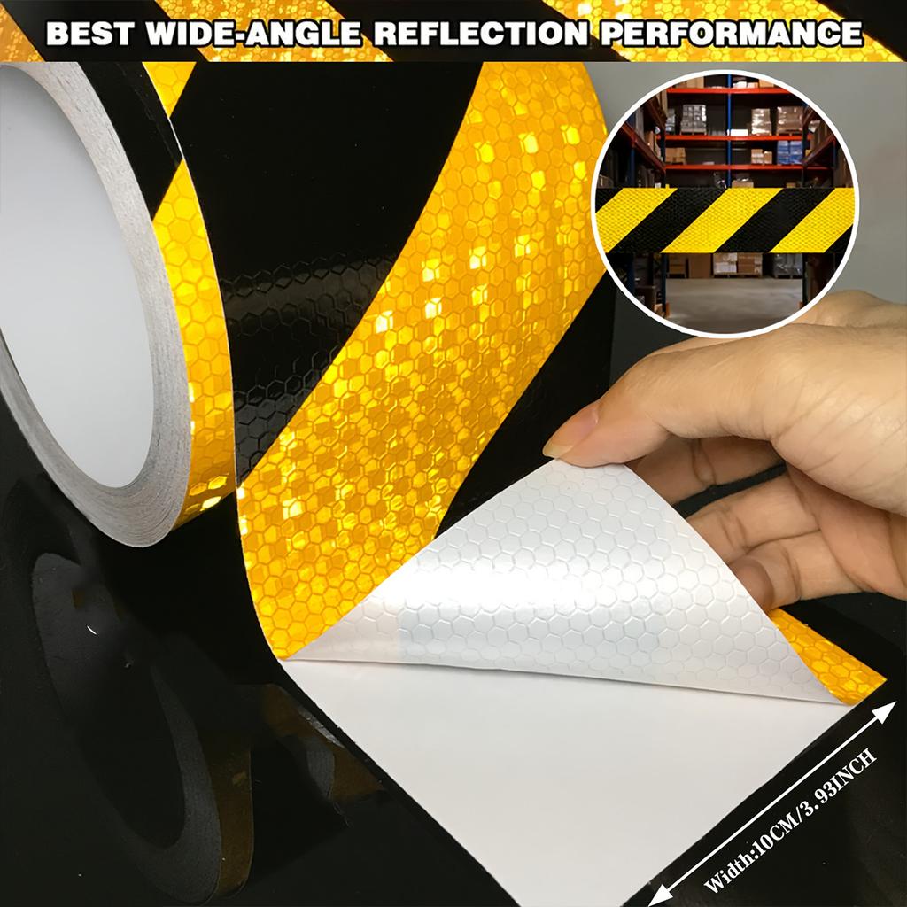 Reflective Twill Lattice Tape Waterproof Self-Adhesive Safety Warning Sticker Conspicuity Mark for Truck Vehicle Warning