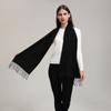 Solid Color Cashmere Scarf With Tassel Pashmina Fashion Custom Logo Women Shawl Wram Thicken Neck Protection190*32Cm