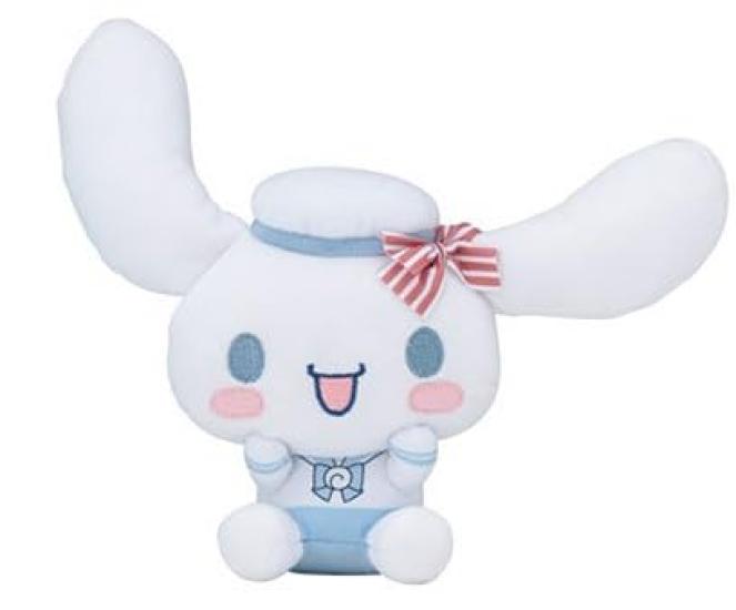 Hatsune Miku X Roll Plush Toy Marine Style Roll Plush Toy Official Cinnamo' - - Cinnamo' (White Sailor)