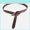 Black Elegant Faux Leather Belt For Dresses Blouses With Insert Buckle Closure