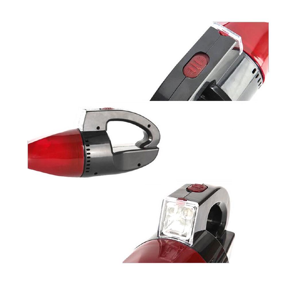 60W LED Light Portable Car Vacuum Cleaner Handheld Vacuum Cleaner Wet And Dry Dual Use Mini Vacuum Aspirateur Voiture