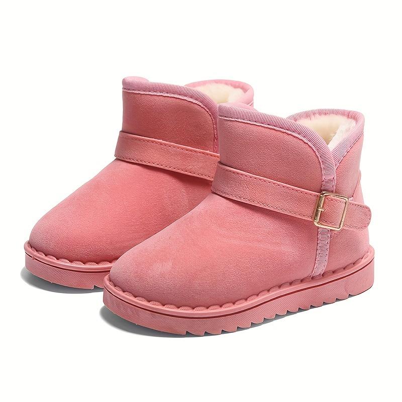 [Girls Winter Boots] Winter Round Toe Solid Fabric Girls Boots, 14 and Under Years Old