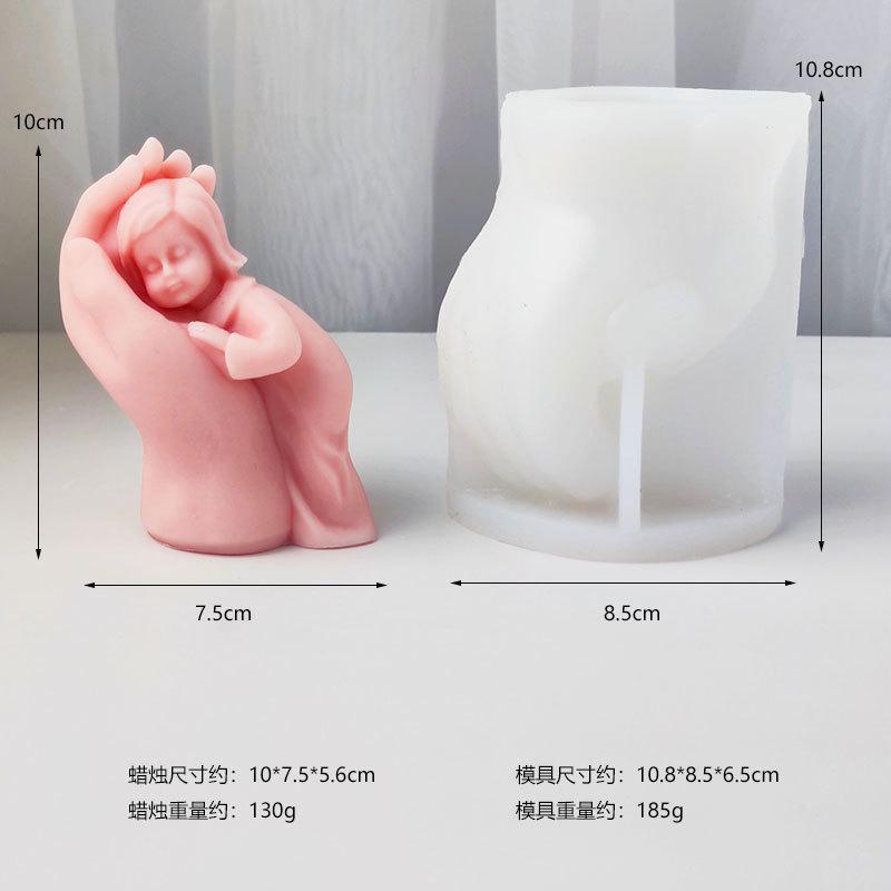 

3D форма для рук, выражающая материнскую любовь, силиконовая форма для мастики, форма для смолы, гипса, шоколада, свечей, конфет, силиконовая форма для свечей «Мать и дитя»