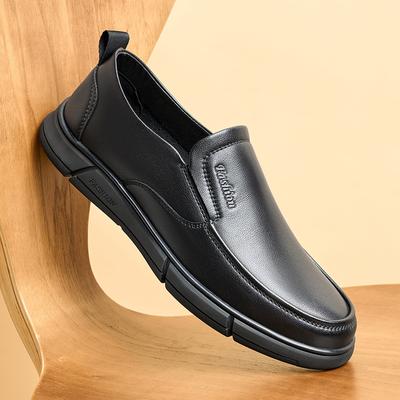 Frühling Sommer Mann Schwarze Schuhe Echtes Leder Freizeitschuhe Herren Rutschfeste Herrenschuhe Hohe Qualität Herren Flats Neuankömmling