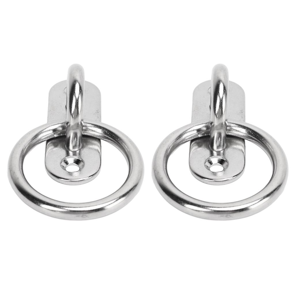 2pcs Stainless Steel Pad Eye Plate High Strength Highly Polished Heavy Duty Pad Eye Plate with