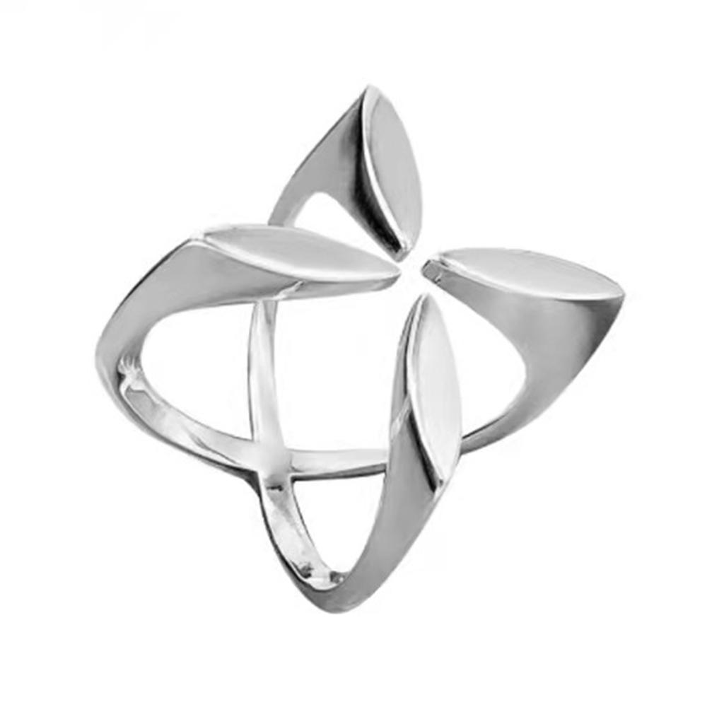 Lines Crossed Geometric Ring Adjustable for Fashionable Women and Trendsetters Personality Temperament Accessory