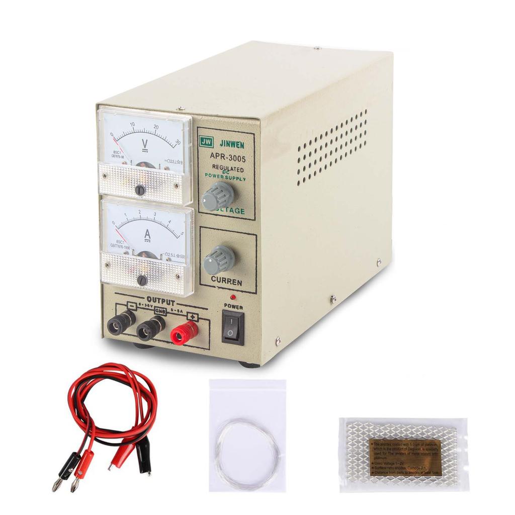 Portable Jewelry Gold & Silver Plating Kit APR-3005, Mini Electroplating Machine with Rhodium Plating Accessories for Jewelry Making