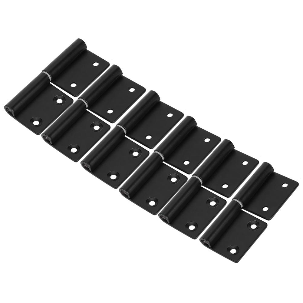 6Pcs Stainless Steel Flag‑Shaped Door Hinge Hardware Fittings for Cabinet Cupboard Furniture