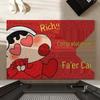 Crayon Shin-chan New Year Red Festive Entrance Doormat - Wear-resistant Carpet for Living Room & Hallway
