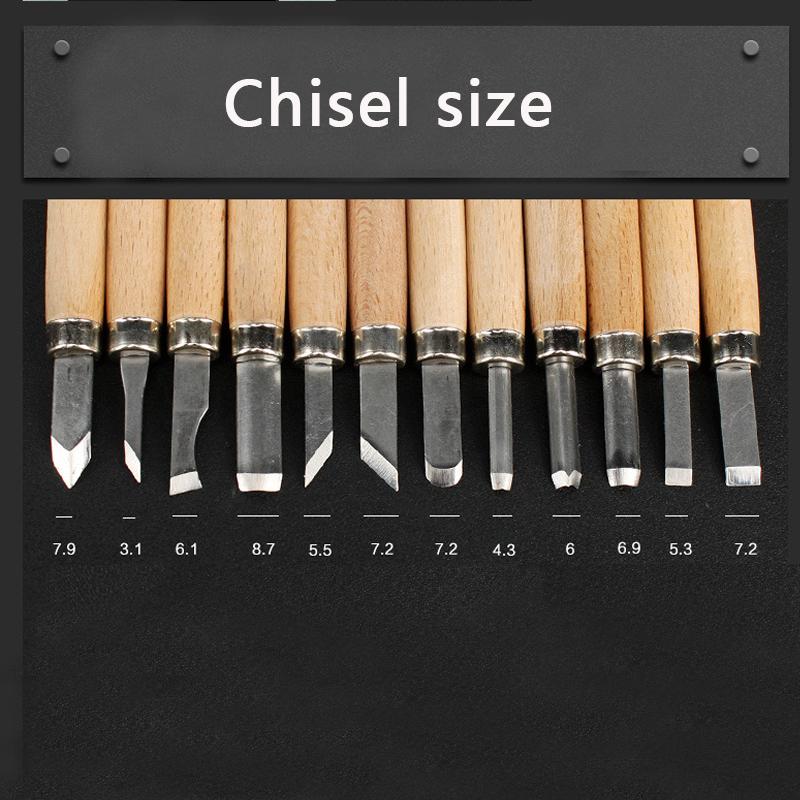 Buy 1 Set Wood Carving Chisels Knife Basic Cut Detailed Woodworking