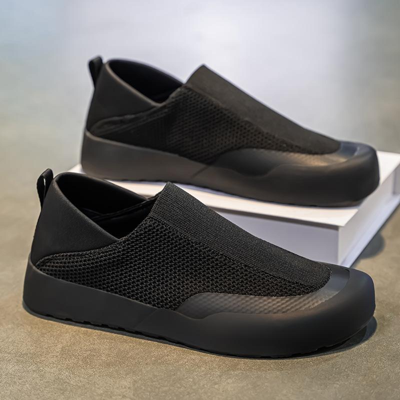 Outdoor men's shoes new spring mesh casual shoes soft sole versatile low-top shoes trend one-pedal lazy shoes