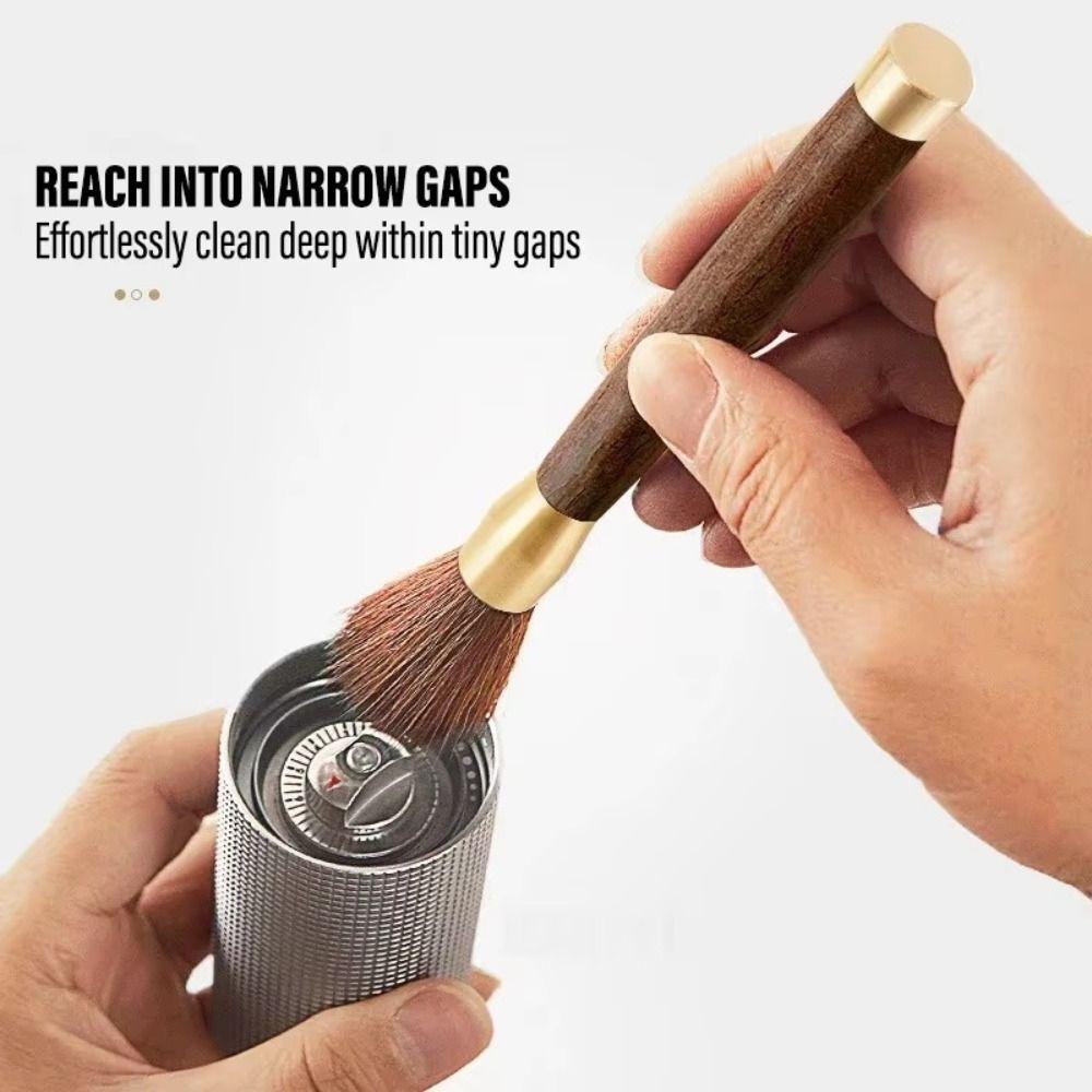 1Pcs Wooden Handle Espresso Machine Cleaning Brush  For Home Kitchen Barista Cafe Use
