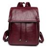 Mulheres mochila lazer estudante saco de escola couro macio famale novo couro alta qualidade viagem meninas mochila coreano