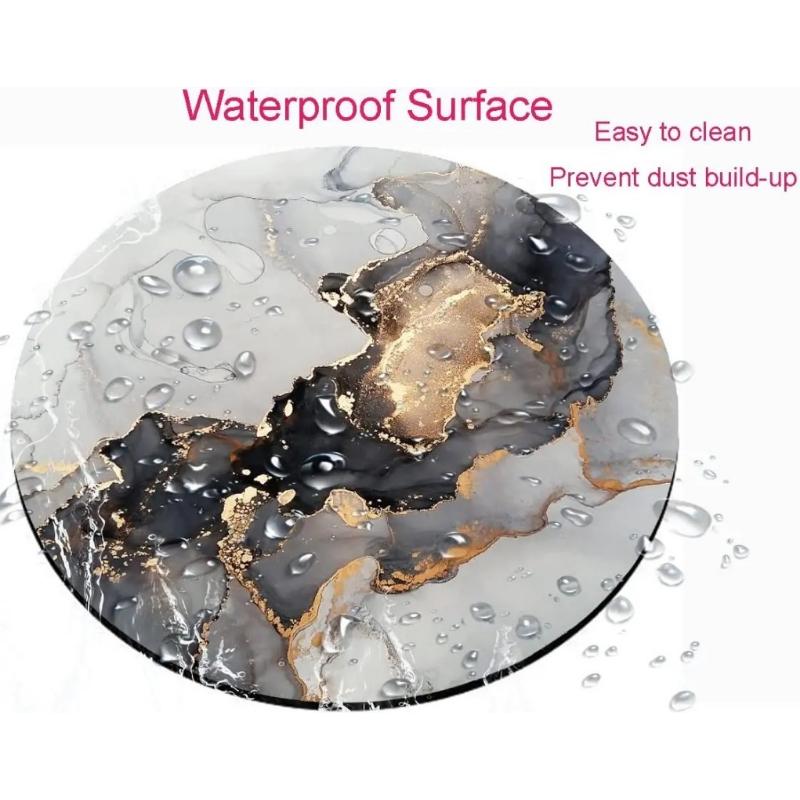 High-quality Marble Multi-pattern Round Mouse Pad Non-slip Cute Rubber Creative Office Desk Mat Gaming Mat with Printed Patterns