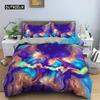 Abstract Duvet Cover Set King Microfiber Blue Psychedelic Bedding Set 2/3 Pcs Queen Size Warped Space Theme Twin Comforter Cover