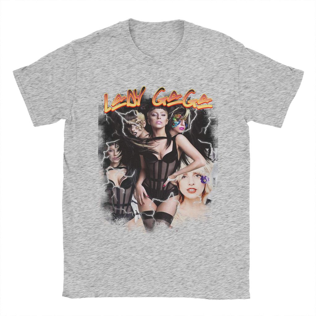 Mens TShirt Lady Gaga Novelty 100 Cotton Tee Shirt Short Sleeve T Shirts Round Neck Clothes 4XL 5XL