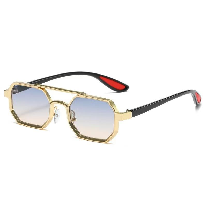 New Trendy Metal Square Sunglasses for Women Men UV400 Protection Retro Driving Shades Summer Eyewear