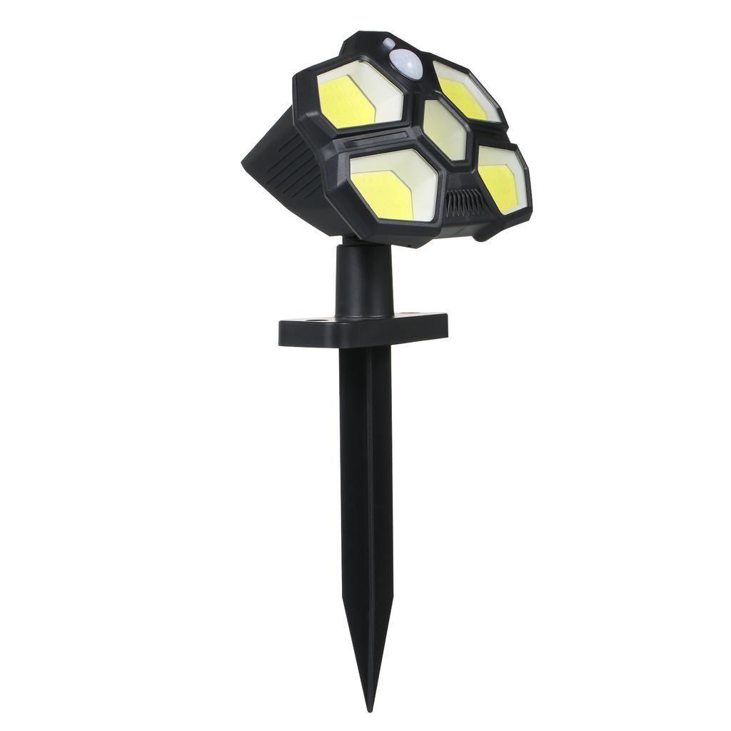 COB Solarbetriebene Energieleuchte Außenlampe Rasenlampe Wall Street Zaunbeleuchtung 3 Beleuchtungsmodi