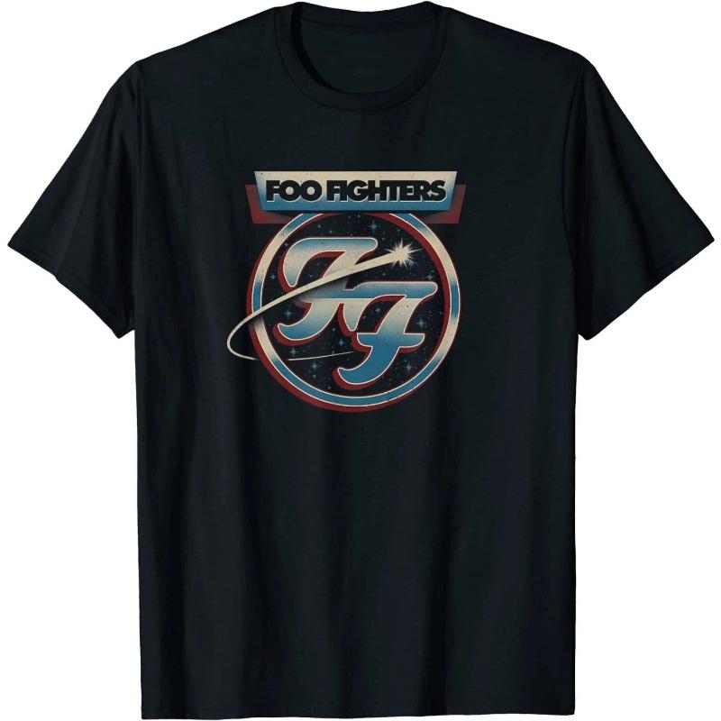 Retro Hip Po Top Round Neck T-shirt Foo Fighters T-shirt for Both Men and Women Top Y2k Sport Street Wear Fan Gift Unisex