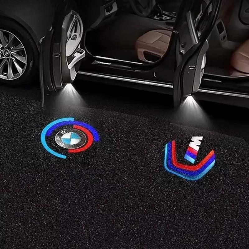 2/4Pcs LED Car HD Door Welcome Light For BMW E70 F15 E90 E92 E60 E61 E65 F01 F02 F10 F15 F30 F48 M5 G30 G38 X1 X2 X3 X4 X5 X6 M3