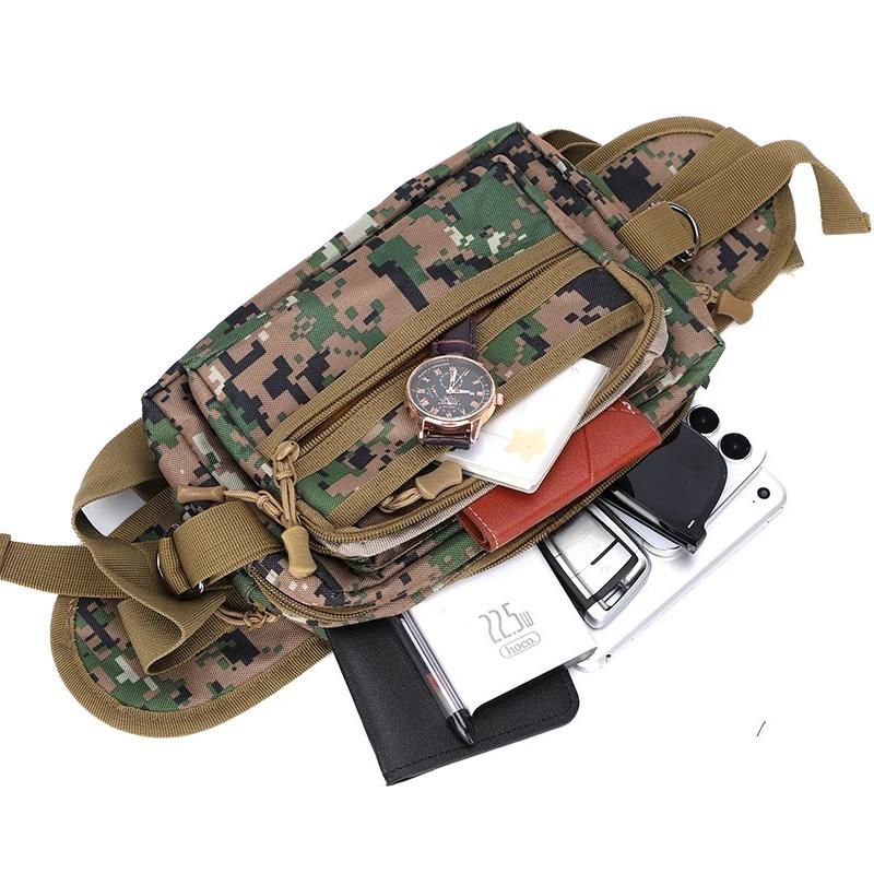 Multipurpose Handbag Men Tactical Messenger Bag Waterproof Civilian Camo Climbing Travel Waist Bag