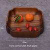 Round Wooden Grid Plate Universal Fruit Gossip Wooden Plate Simple Walnut Plate