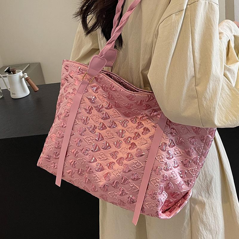 Large Capacity Casual Tote Bag for Women New Casual Love Bag for Women Fashion One-shoulder Handbag for Women