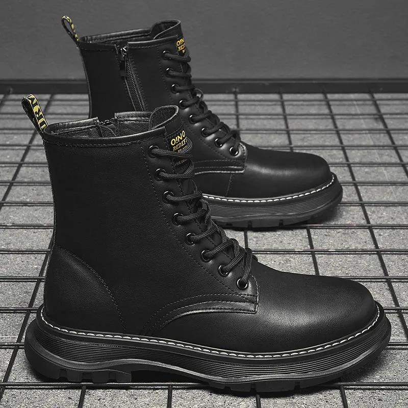 Pelle Martin Boots Uomo Alto Aiuto Cotone Stivali di Velluto Fondo Spesso  Cerniera Stivali da Uomo Stivali da Moto Casual Stivali da Neve da Uomo  acquista in modo economico — spedizione gratuita,