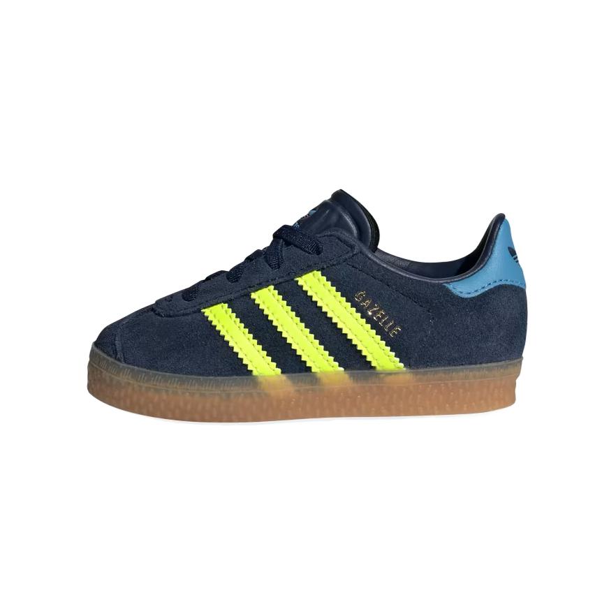 adidas Gazelle Comfort Closure Night Indigo Solar Yellow (TD) Baby Sneakers Light-Blue IH2783 25½