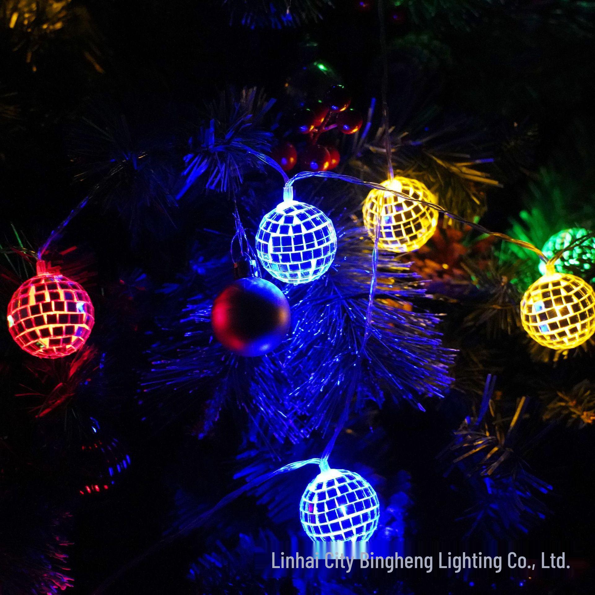 

Светодиодные гирлянды в виде зеркальных шаров для вечеринок и праздничного украшения 1.5m 10 lights steady