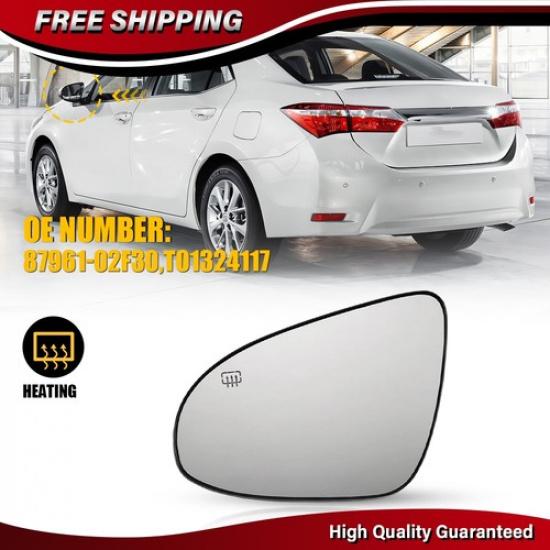 Left Heated Mirror Glass For 2014-2019 Toyota Corolla Driver Side 87961-02F30